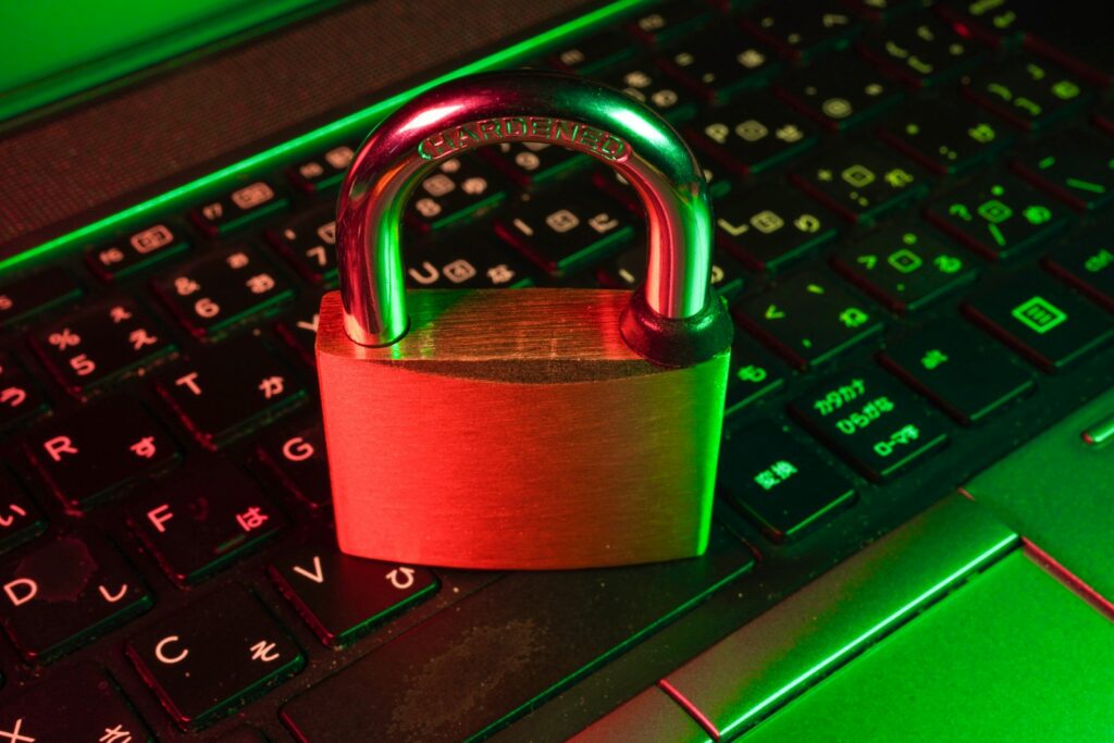 Data security lock representing AI voice agents HIPAA compliance